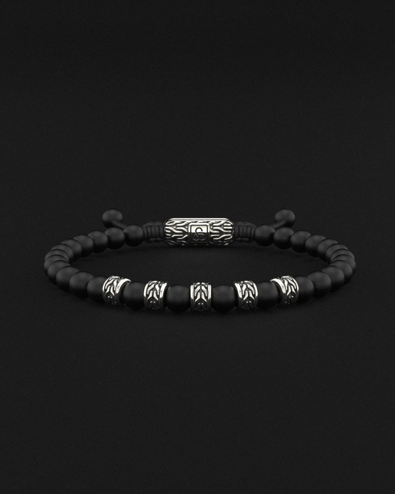 Onyx Matte Bracelet 6mm | Snake