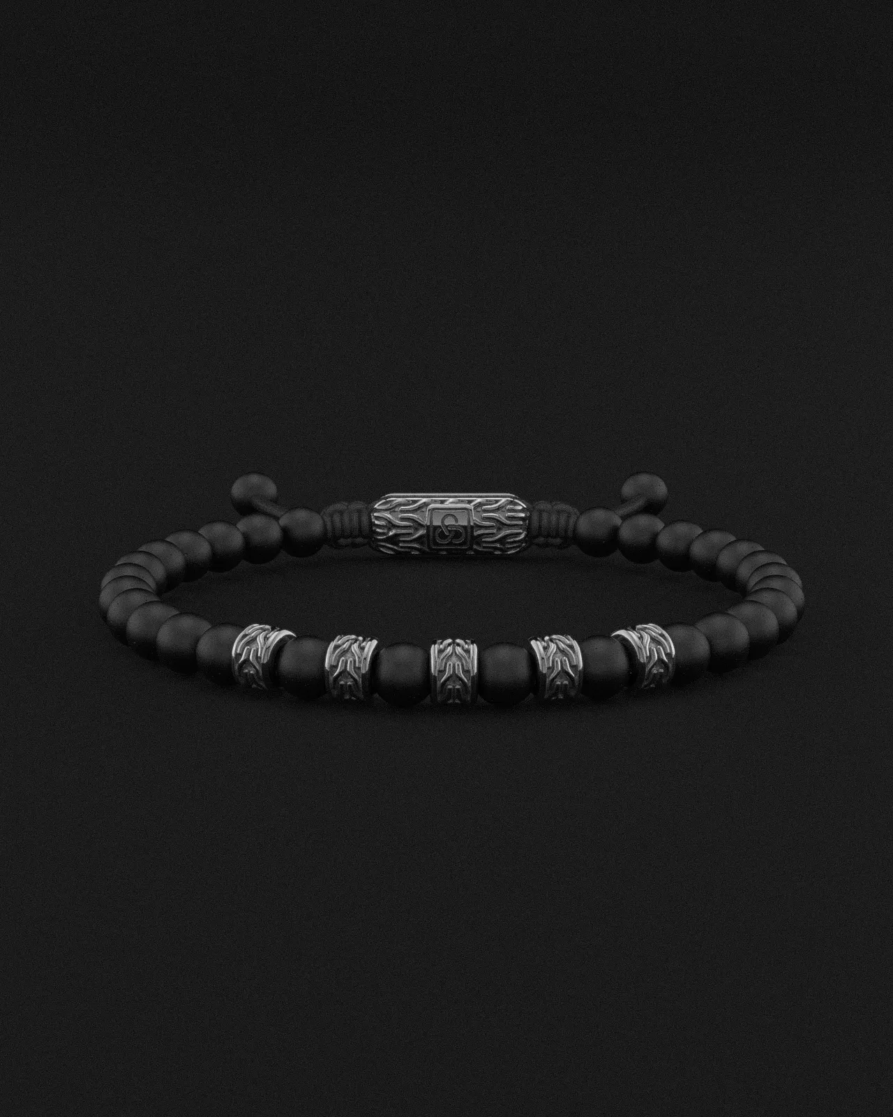 Onyx Matte Bracelet 6mm | Snake