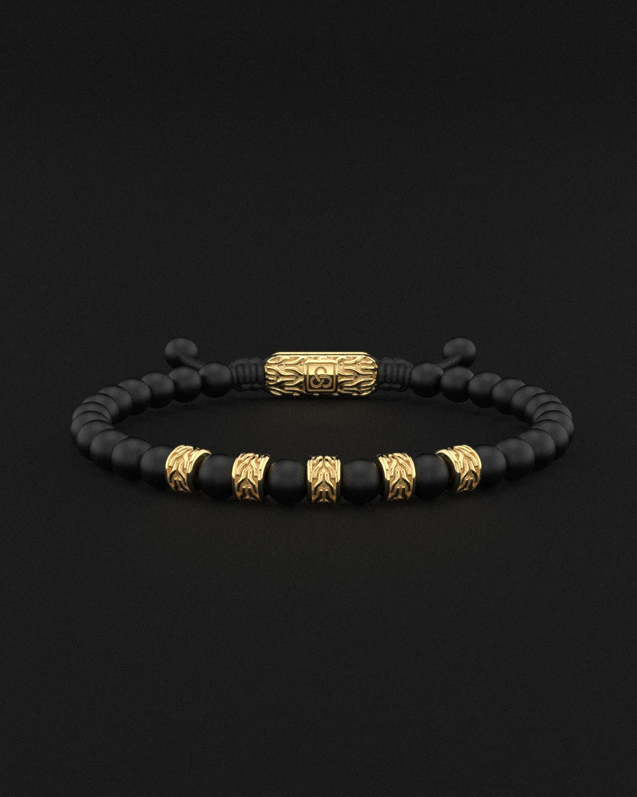 Onyx Matte Bracelet 6mm | Snake