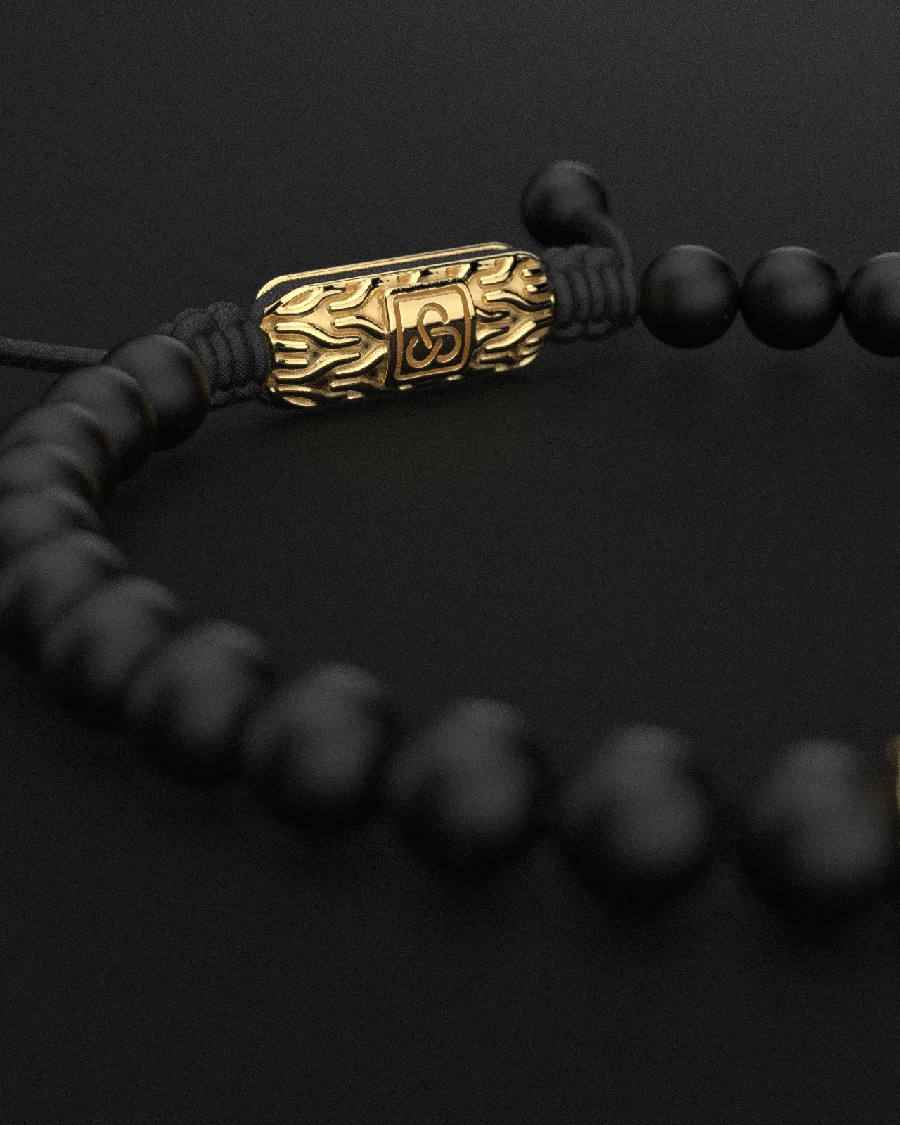 Onyx Matte Bracelet 6mm | Snake