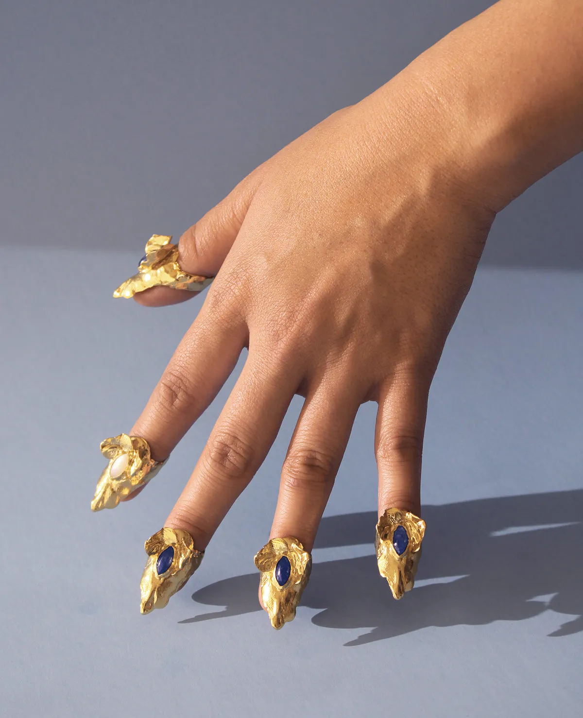 ORCHIS CLAW // golden nail ring