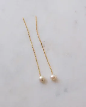 Pearl threader earrings