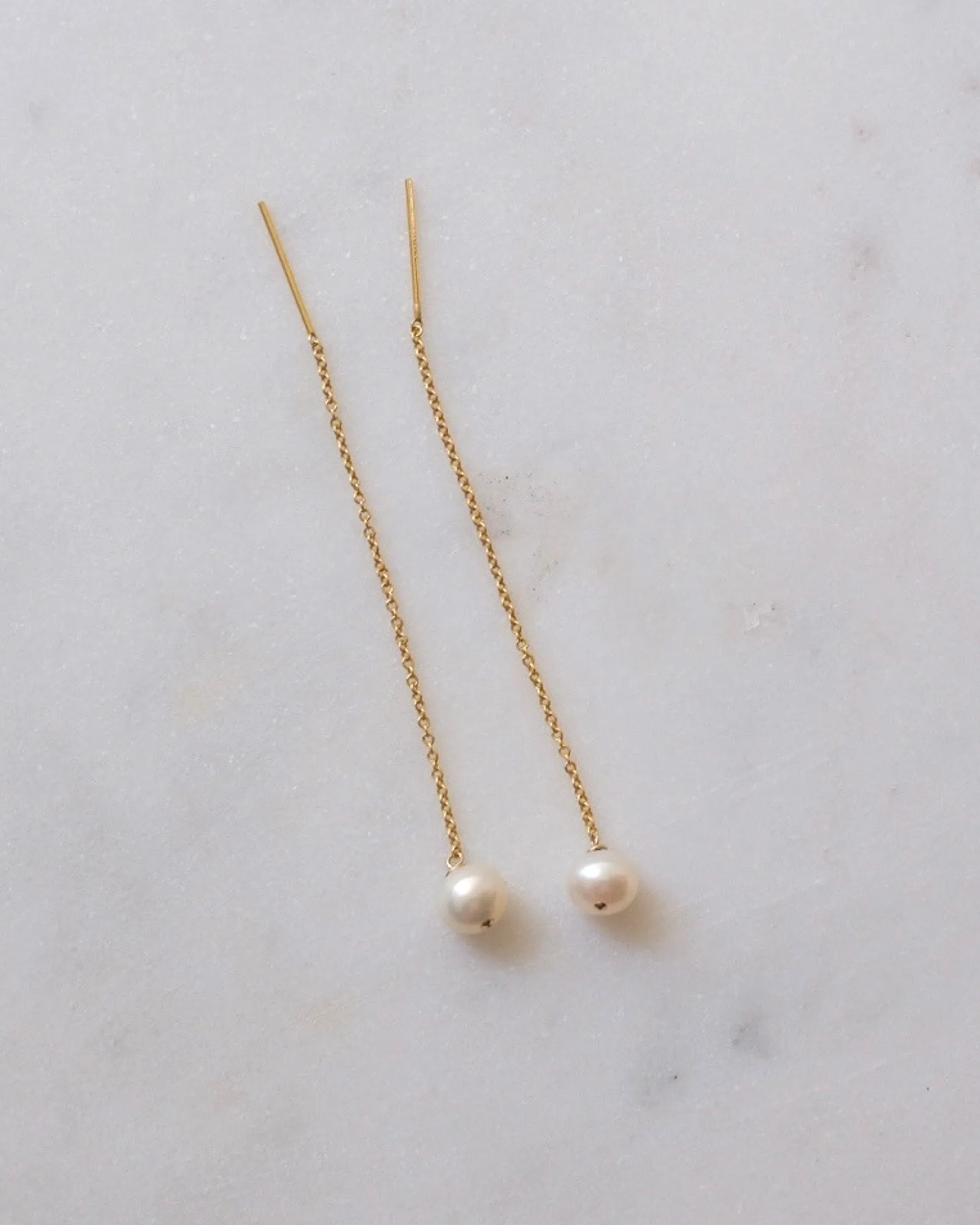 Pearl threader earrings