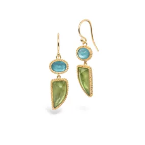 Peridot and Apatite Earrings