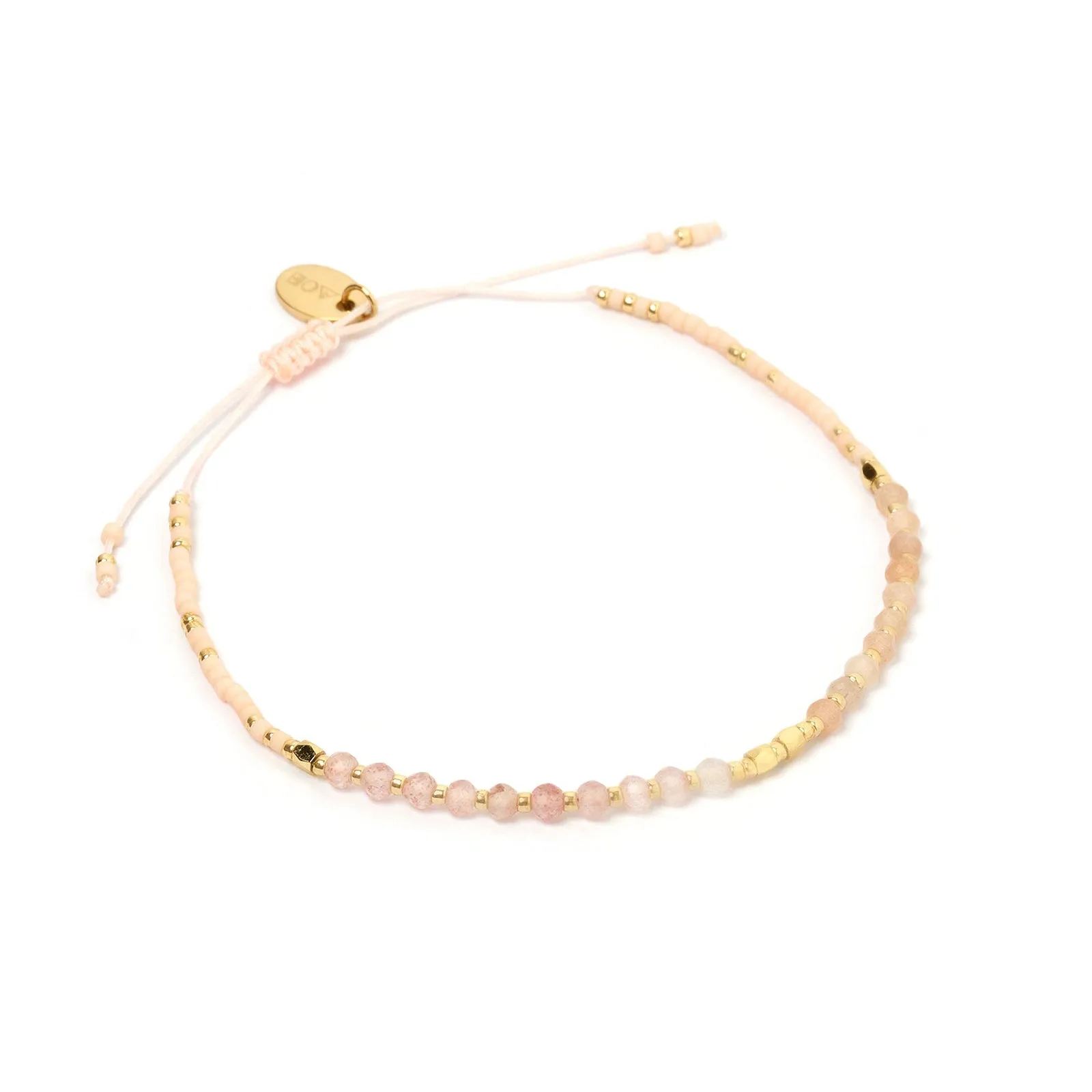 Pia Crystal Beaded Bracelet - Rose Quartz