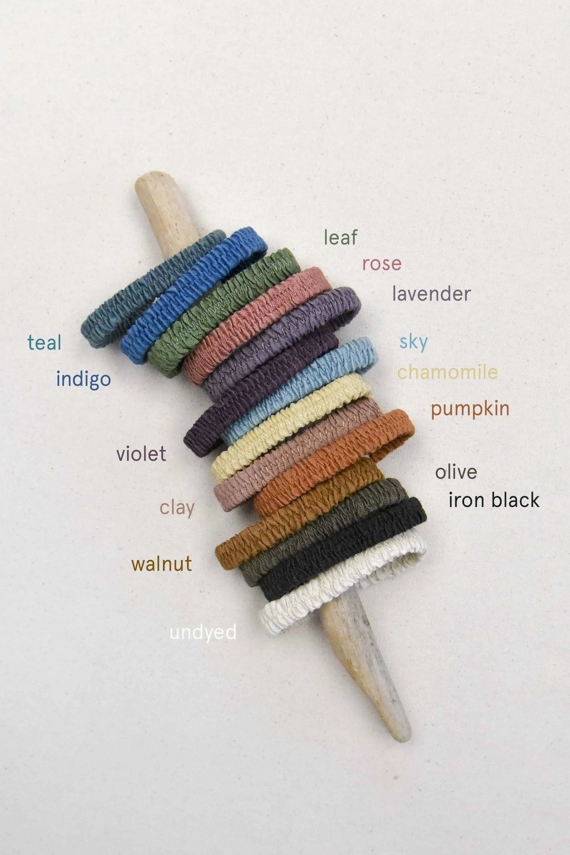 Plant-dyed Silk Hair Ties