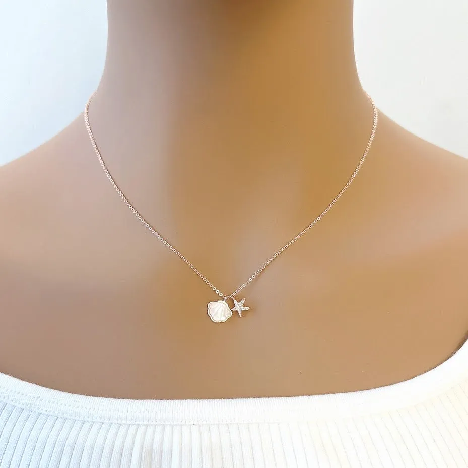 Shell & Starfish Mother of Pearl Necklace