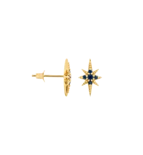 Single Midnight Mimosa Stud Earring 14K