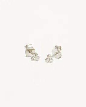 Sterling Silver Karma Stud Earrings