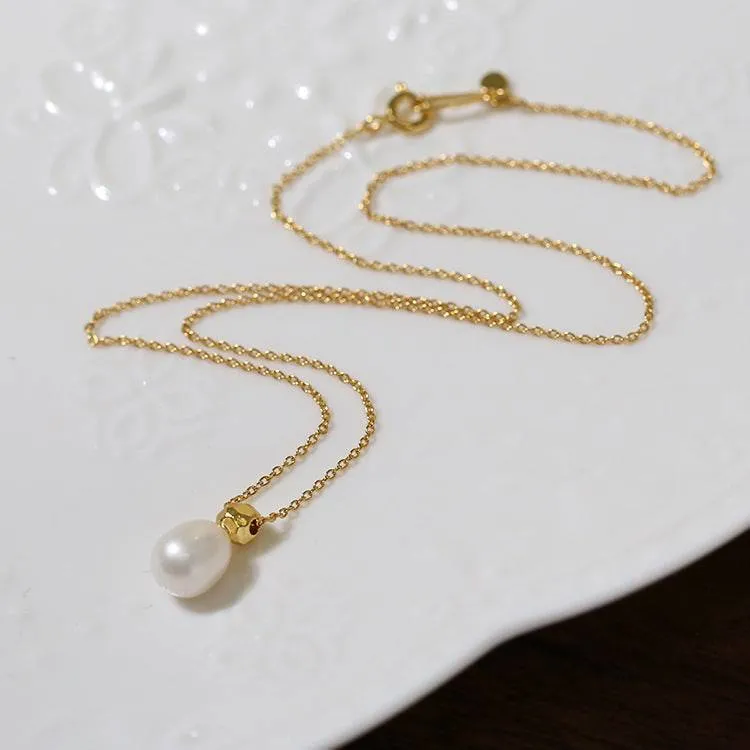 Teardrop Baroque Pearl Necklace