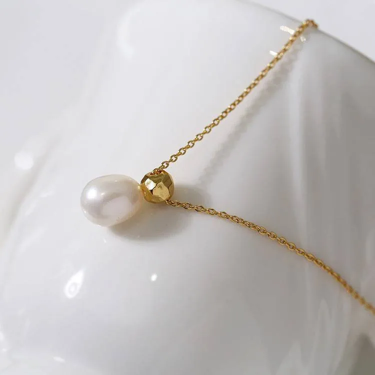 Teardrop Baroque Pearl Necklace