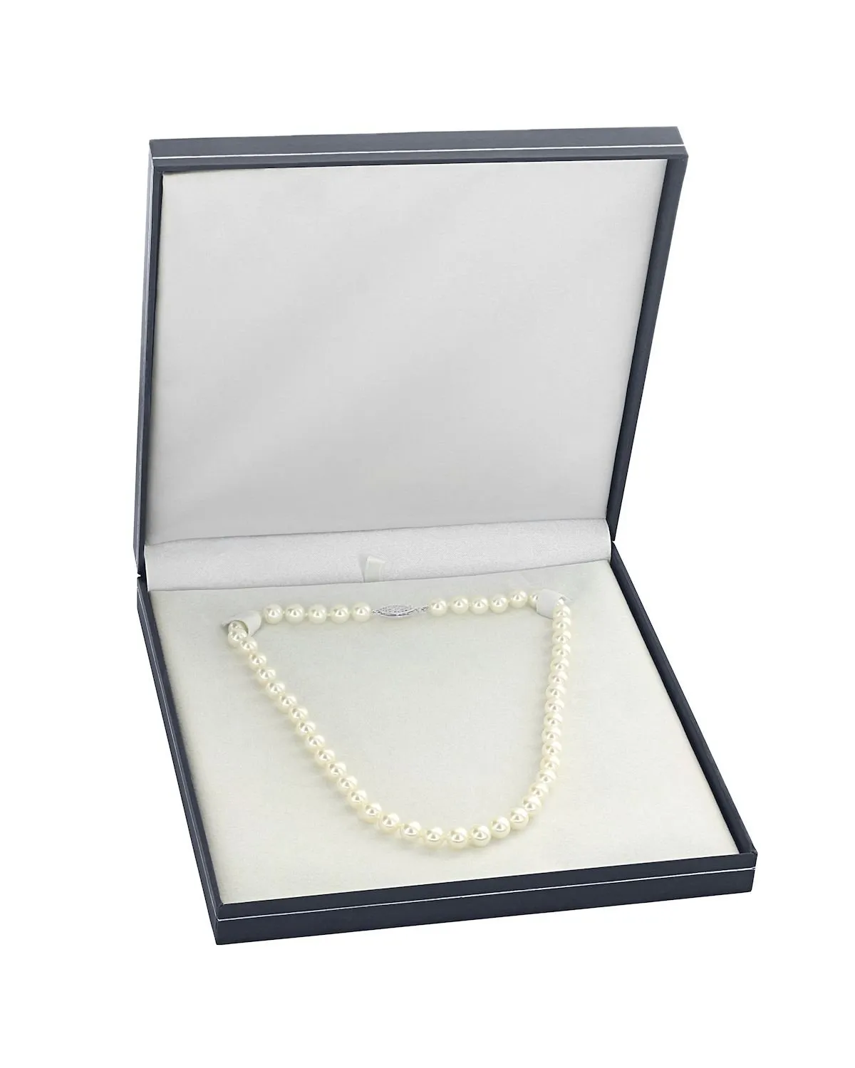 White Japanese Akoya Graduated Pearl Necklace, 6.0-9.0mm