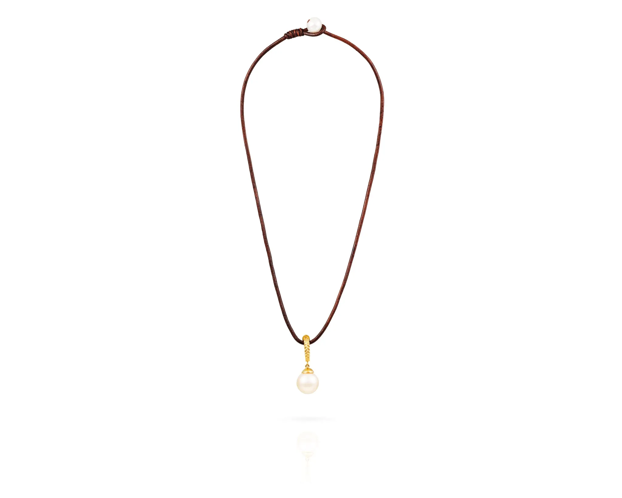 White South Sea Gold Drop Necklace