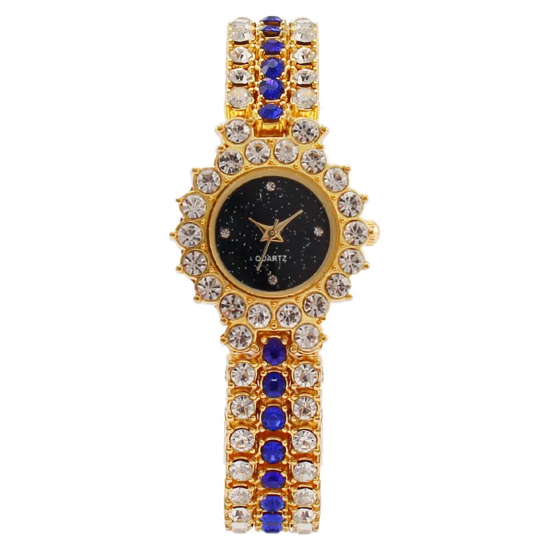 Women's Watches Colored Diamond Bracelet Fashionably Diamond-Set British Watches