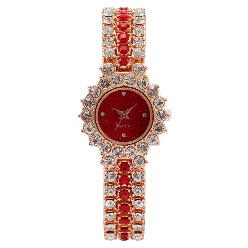 Women's Watches Colored Diamond Bracelet Fashionably Diamond-Set British Watches